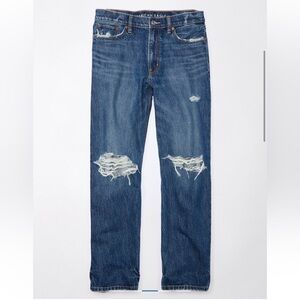 American Eagle Outfitters Women’s Ex Boyfriend Ripped Blue Jeans